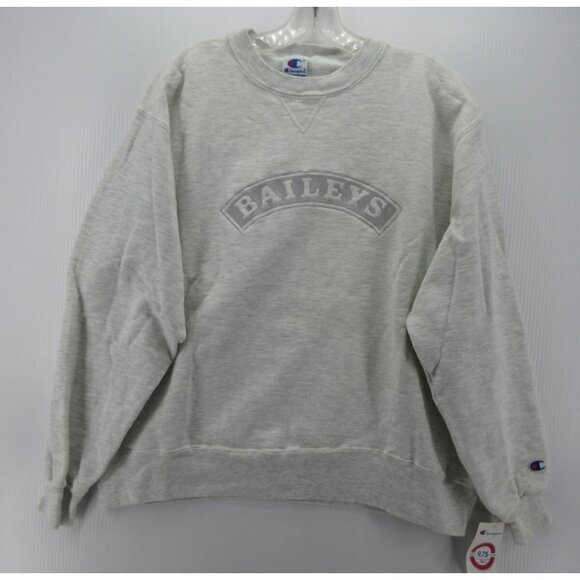 VINTAGE Champion Sweatshirt XL Pullover Embroidered Baileys 90s NEW - Picture 1 of 13